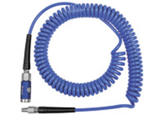 PUR-Spiralschlauch 12 x 8 mm, blau, 6,0 mtr. Arbeitslänge | DA122888